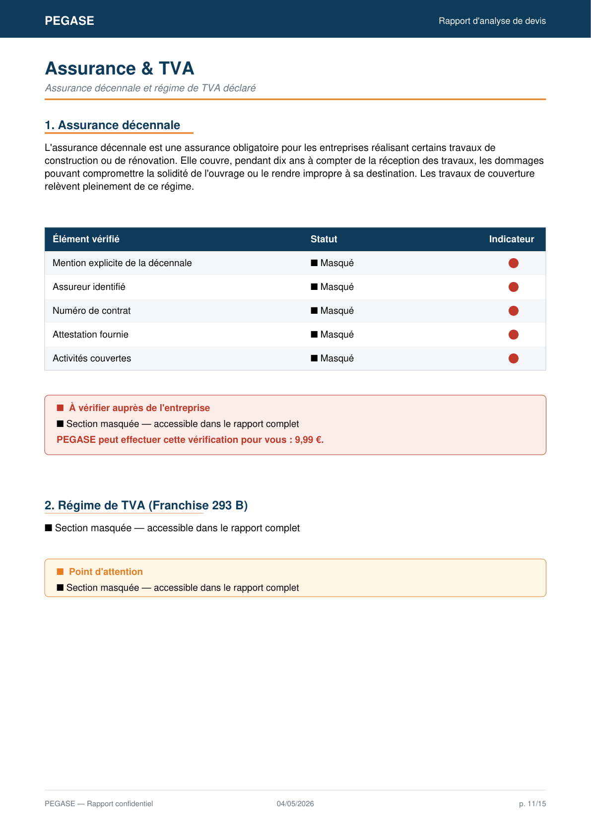 Page 11 du rapport Pégase
