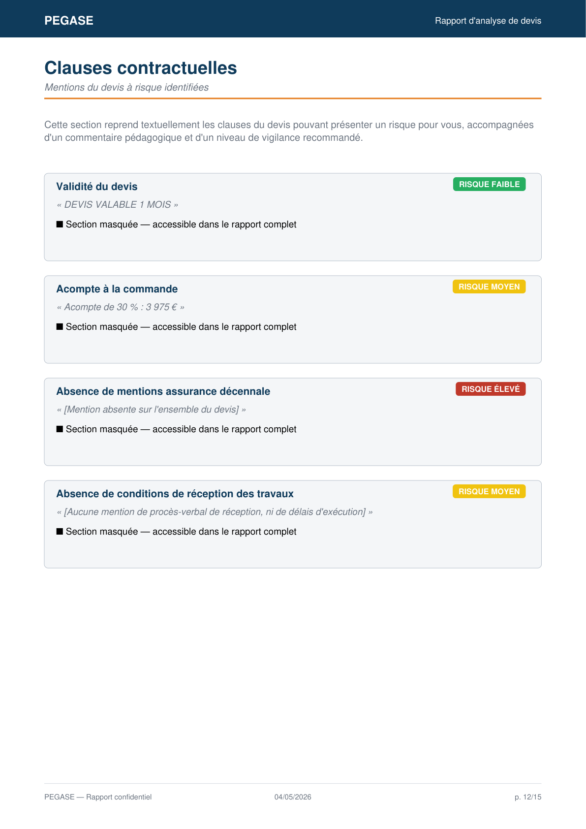 Page 12 du rapport Pégase