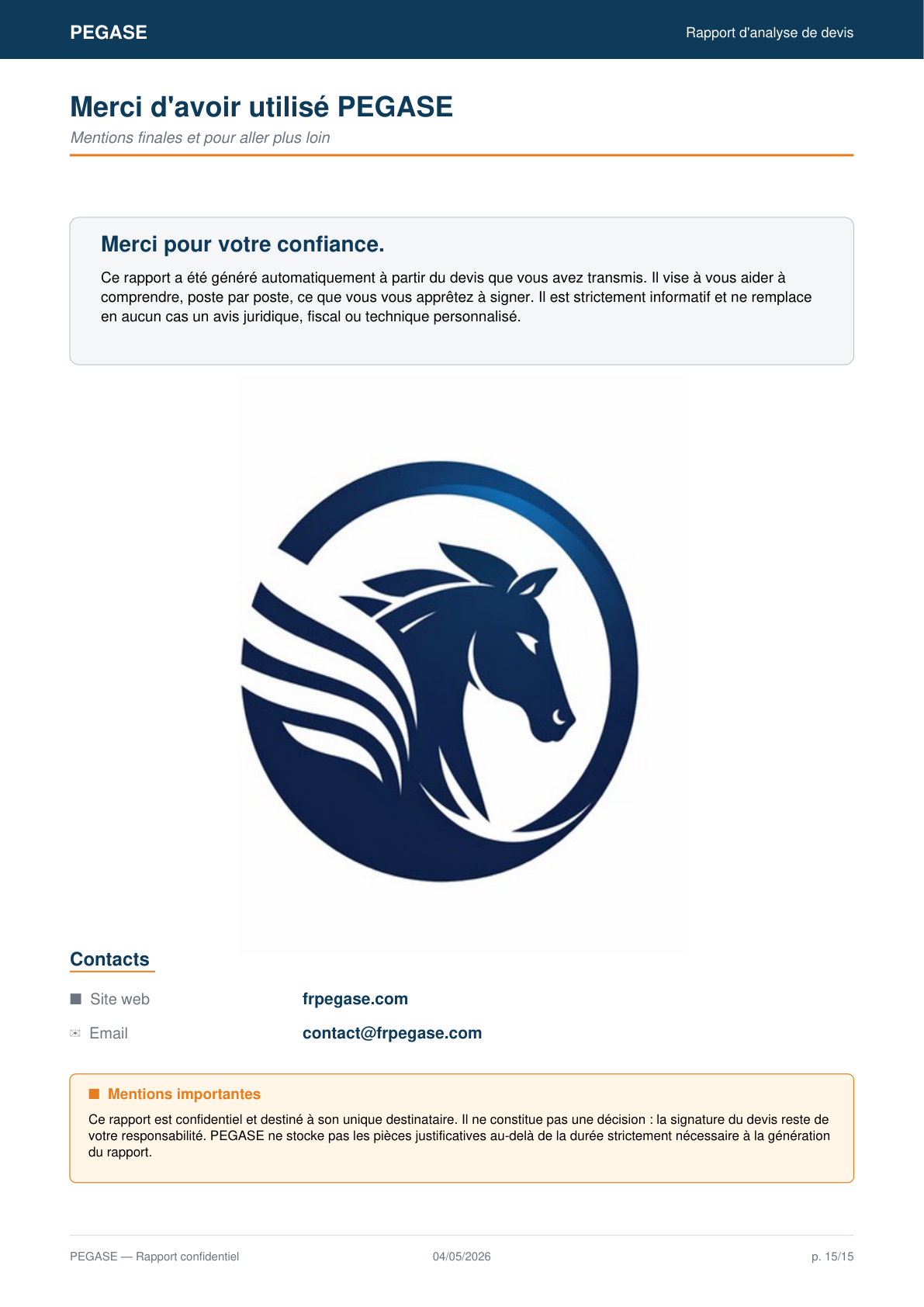 Page 15 du rapport Pégase